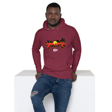 Load image into Gallery viewer, DMD Aboriginal Flag Graffiti Aboriginal Artist Designed. Unisex Hoodie